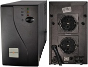    008.  ИБП LogicPower U850VA, USB-порт, 2 евророзетки, 5 ступ. AVR, 8.5Ач12В, металлический корпус