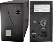    011.  ИБП LogicPower 1200VA, 2 евророзетки, 5 ступ. AVR, 2x7.5Ач12В, металлический корпус, Черный