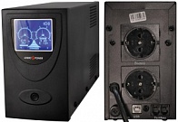    010.  ИБП LogicPower UL850VA, USB-порт, LCD-экран, 2 евророзетки, 5 ступ. AVR, 8.5Ач12В, металлич