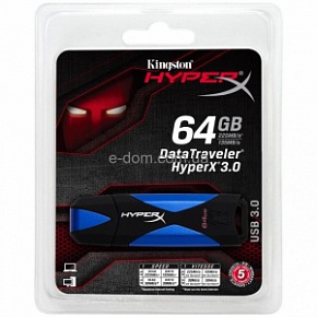 Накопитель USB 3.0 Kingston DT HyperX 64GB Накопитель USB 3.0 Kingston DT HyperX 64GB
