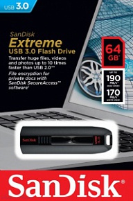 Накопитель USB 3.0 SanDisk Extreme 64GB Накопитель USB 3.0 SanDisk Extreme 64GB
