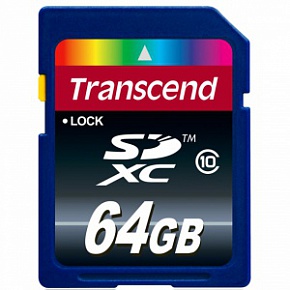 Карта памяти Transcend SDXC 64GB Class 10