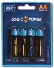    Батарейка LogicPower Super heavy duty AA R6P _ бл 4шт_ КОРОБКА = 12 бл = 48шт