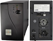    012.  ИБП LogicPower U1200VA, USB-порт, 2 евророзетки, 5 ступ. AVR, 2x7.5Ач12В, металлический кор