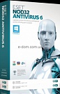ESET NOD32 Antivirus версия 6.0 лицензия на 12 месяцев (или 20 мес при продлении) 2ПК коробка