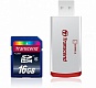 Карта памяти Transcend SDHC 16GB (Class 10) + USB reader Карта памяти Transcend SDHC 16GB (Class 10) + USB reader